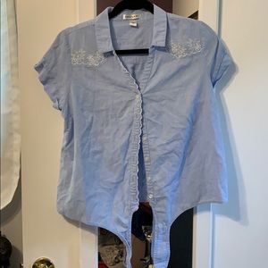 Hannah Embroidered Tie Up Blouse